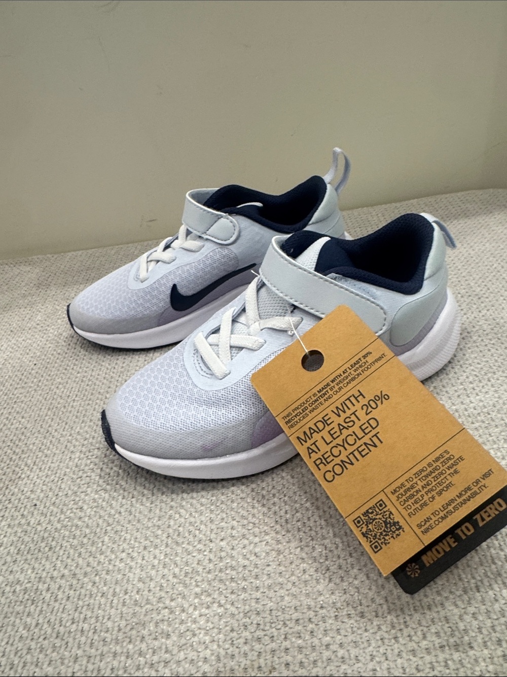 Nike Kids Light Gray and Black Mesh Sneakers